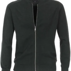 Casa Moda Herren Strickjacke Zip Dunkelgrün