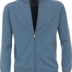 Casa Moda Herren Strickjacke Zip Blau