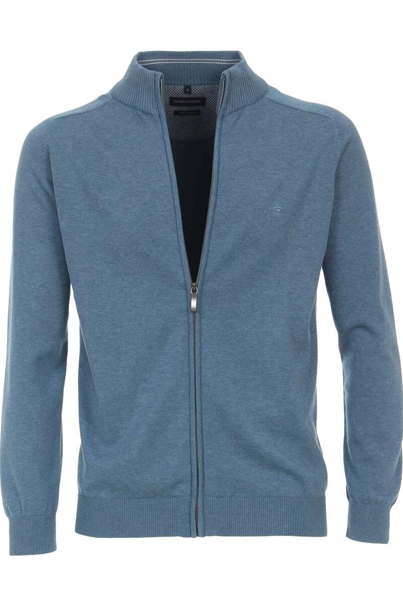 Casa Moda Herren Strickjacke Zip Blau 1 Casa Moda Herren Strickjacke Zip Blau