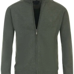 Casa Moda Regular Fit Herren Strickjacke Zip Grün