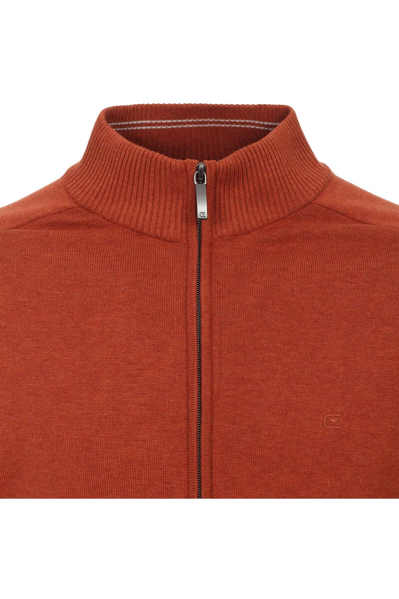 Casa Moda Regular Fit Herren Strickjacke Zip Rot 2 Casa Moda Regular Fit Herren Strickjacke Zip Rot – Bild 2