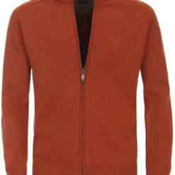 Casa Moda Regular Fit Herren Strickjacke Zip Rot
