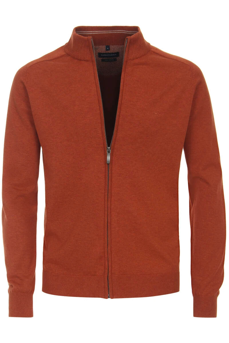 Casa Moda Regular Fit Herren Strickjacke Zip Rot 1 Casa Moda Regular Fit Herren Strickjacke Zip Rot