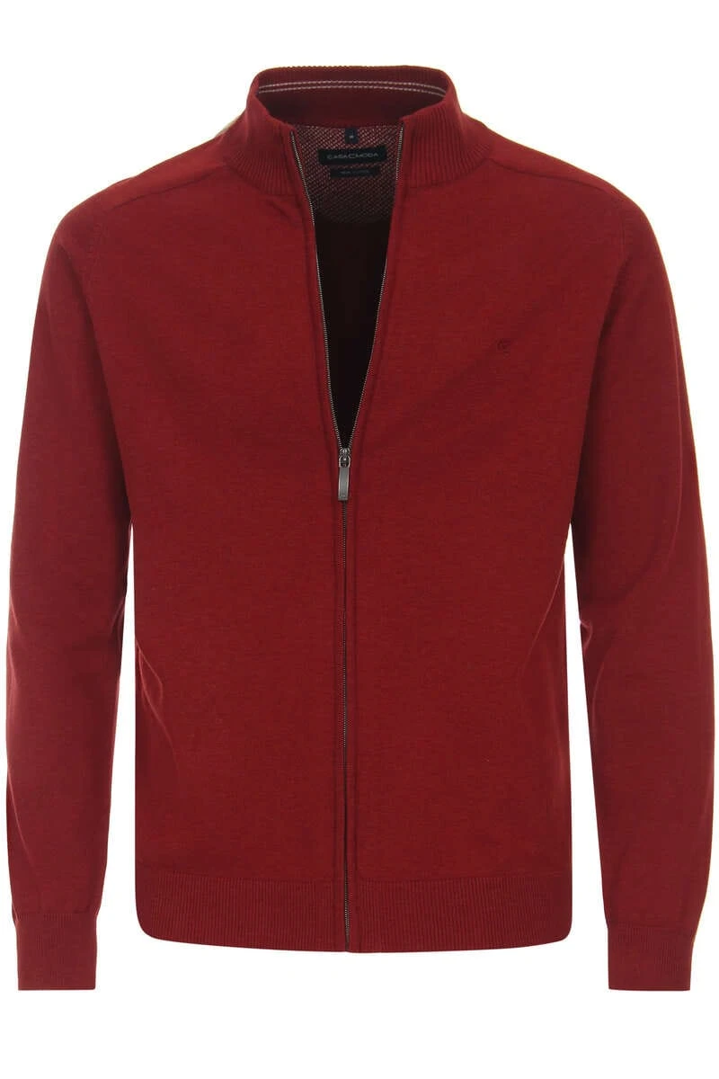 Casa Moda Regular Fit Herren Strickjacke Zip Orange 1 Casa Moda Regular Fit Herren Strickjacke Zip Orange
