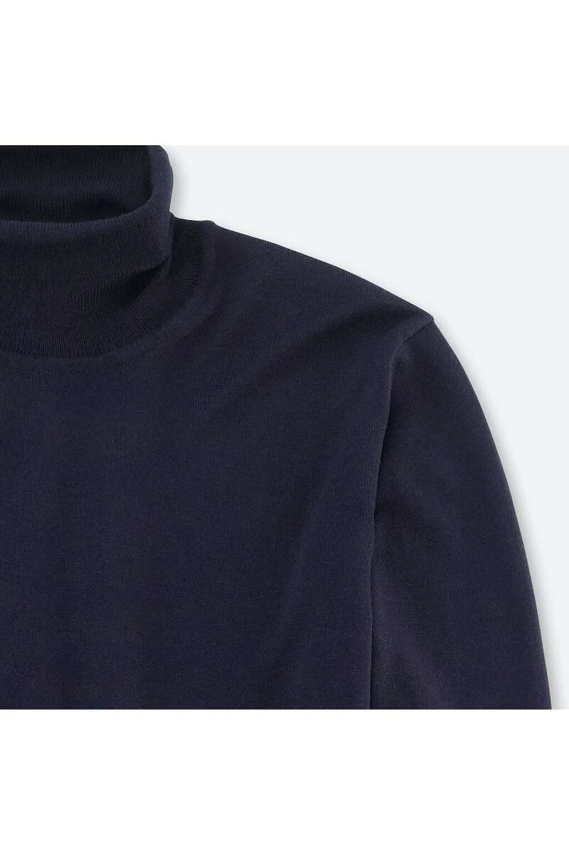 OLYMP Herren Rollkragenpullover Marine 2 OLYMP Herren Rollkragenpullover Marine – Bild 2