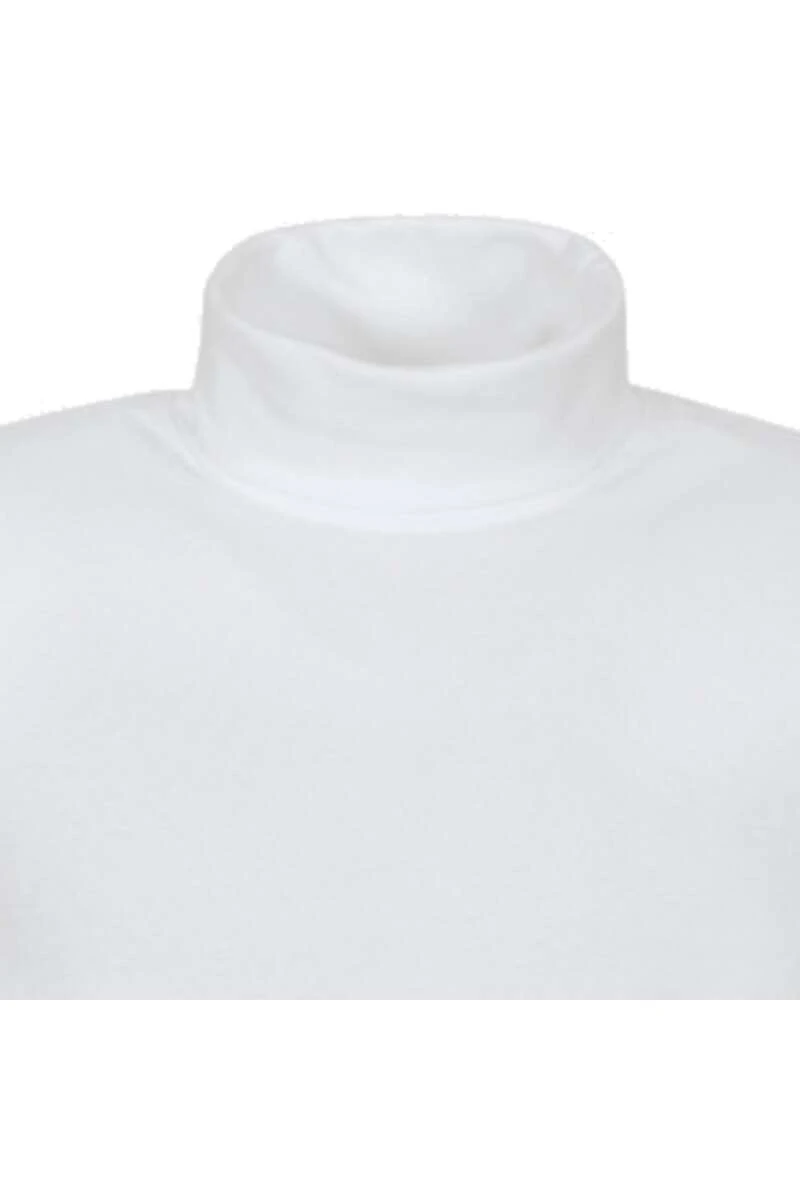 TRIGEMA Slim Fit Herren Rollkragenpullover Weiss 2 TRIGEMA Slim Fit Herren Rollkragenpullover Weiss – Bild 2