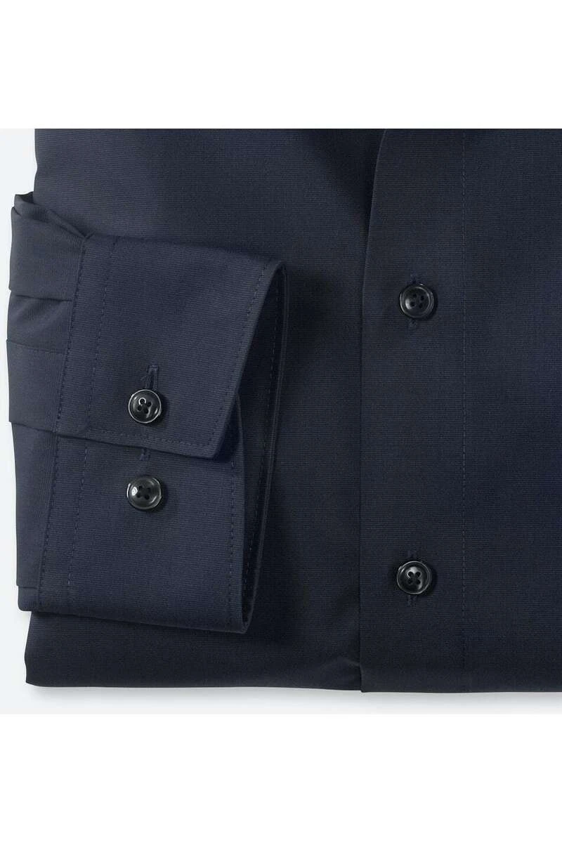 OLYMP Luxor Modern Fit Hemd Dunkelblau, Einfarbig 4 OLYMP Luxor Modern Fit Hemd Dunkelblau, Einfarbig – Bild 4