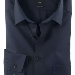 OLYMP Luxor Modern Fit Hemd Dunkelblau, Einfarbig