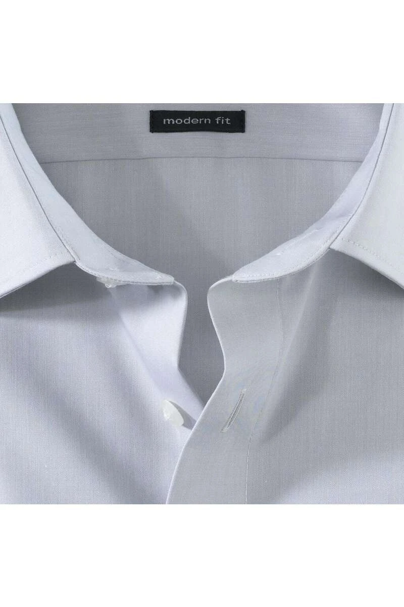 OLYMP Luxor Modern Fit Hemd Grau, Einfarbig 3 OLYMP Luxor Modern Fit Hemd Grau, Einfarbig – Bild 3