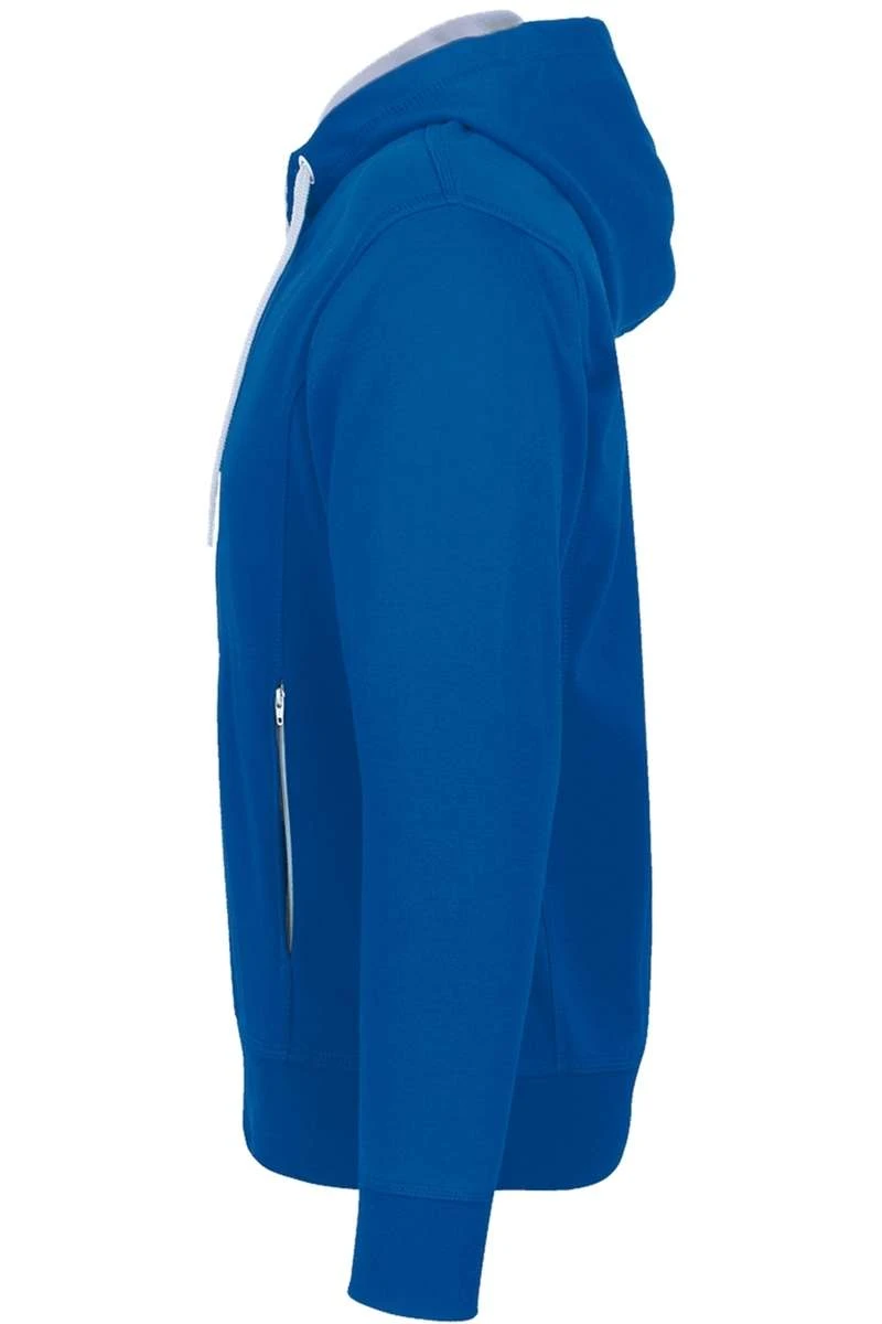 HAKRO Comfort Fit Sweatjacke Mit Kapuze Zip Royal/silber 2 HAKRO Comfort Fit Sweatjacke Mit Kapuze Zip Royal/silber – Bild 2