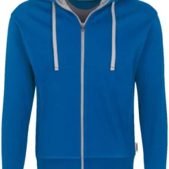 HAKRO Comfort Fit Sweatjacke Mit Kapuze Zip Royal/silber