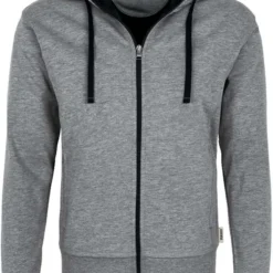 HAKRO Comfort Fit Sweatjacke Mit Kapuze Zip Grau/tinte