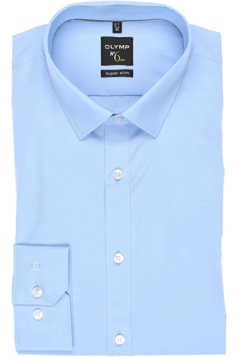 OLYMP No. Six Super Slim Hemd Hellblau, Einfarbig 1 OLYMP No. Six Super Slim Hemd Hellblau, Einfarbig
