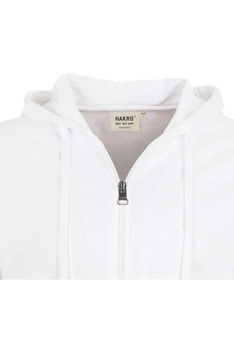 HAKRO Comfort Fit Sweatjacke Mit Kapuze Zip Weiss 2 HAKRO Comfort Fit Sweatjacke Mit Kapuze Zip Weiss – Bild 2