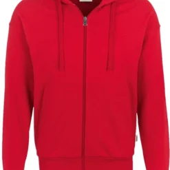 HAKRO Comfort Fit Sweatjacke Mit Kapuze Zip Rot
