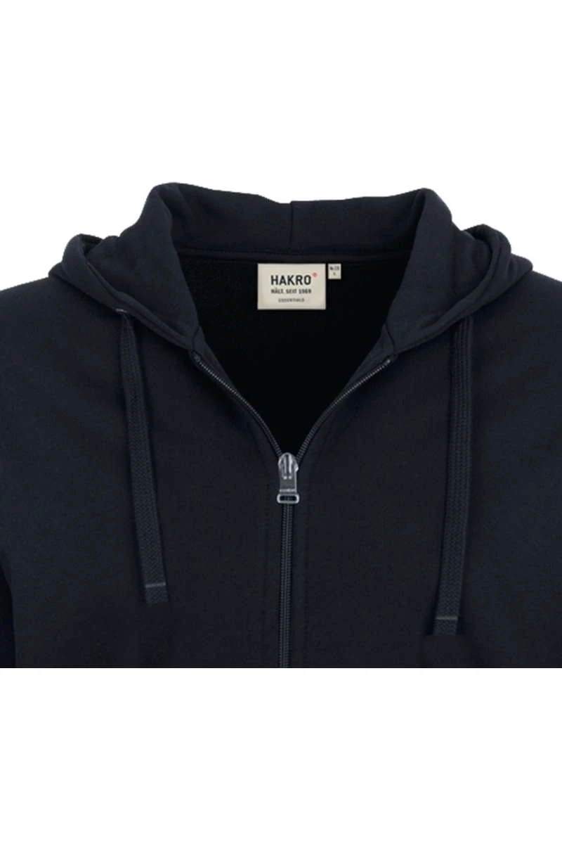 HAKRO Comfort Fit Sweatjacke Mit Kapuze Zip Schwarz 2 HAKRO Comfort Fit Sweatjacke Mit Kapuze Zip Schwarz – Bild 2