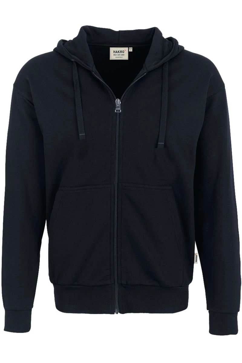 HAKRO Comfort Fit Sweatjacke Mit Kapuze Zip Schwarz 1 HAKRO Comfort Fit Sweatjacke Mit Kapuze Zip Schwarz
