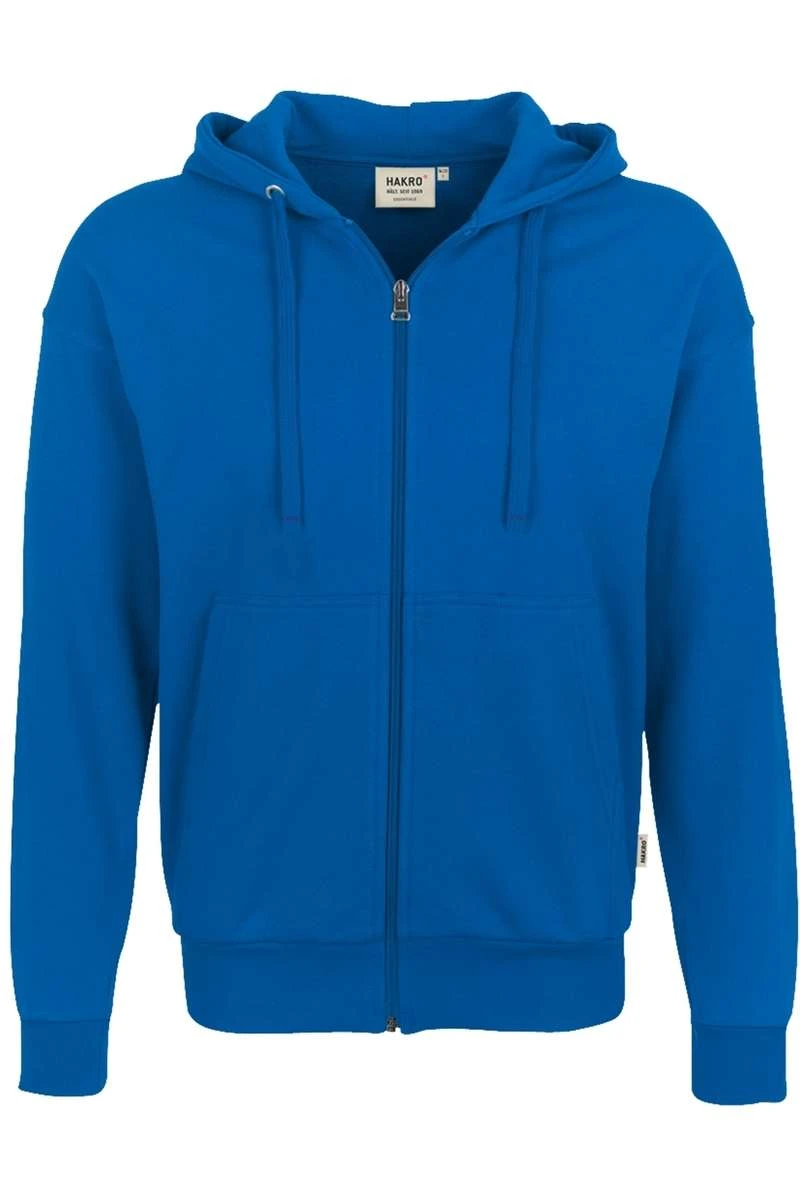 HAKRO Comfort Fit Sweatjacke Mit Kapuze Zip Royal 1 HAKRO Comfort Fit Sweatjacke Mit Kapuze Zip Royal