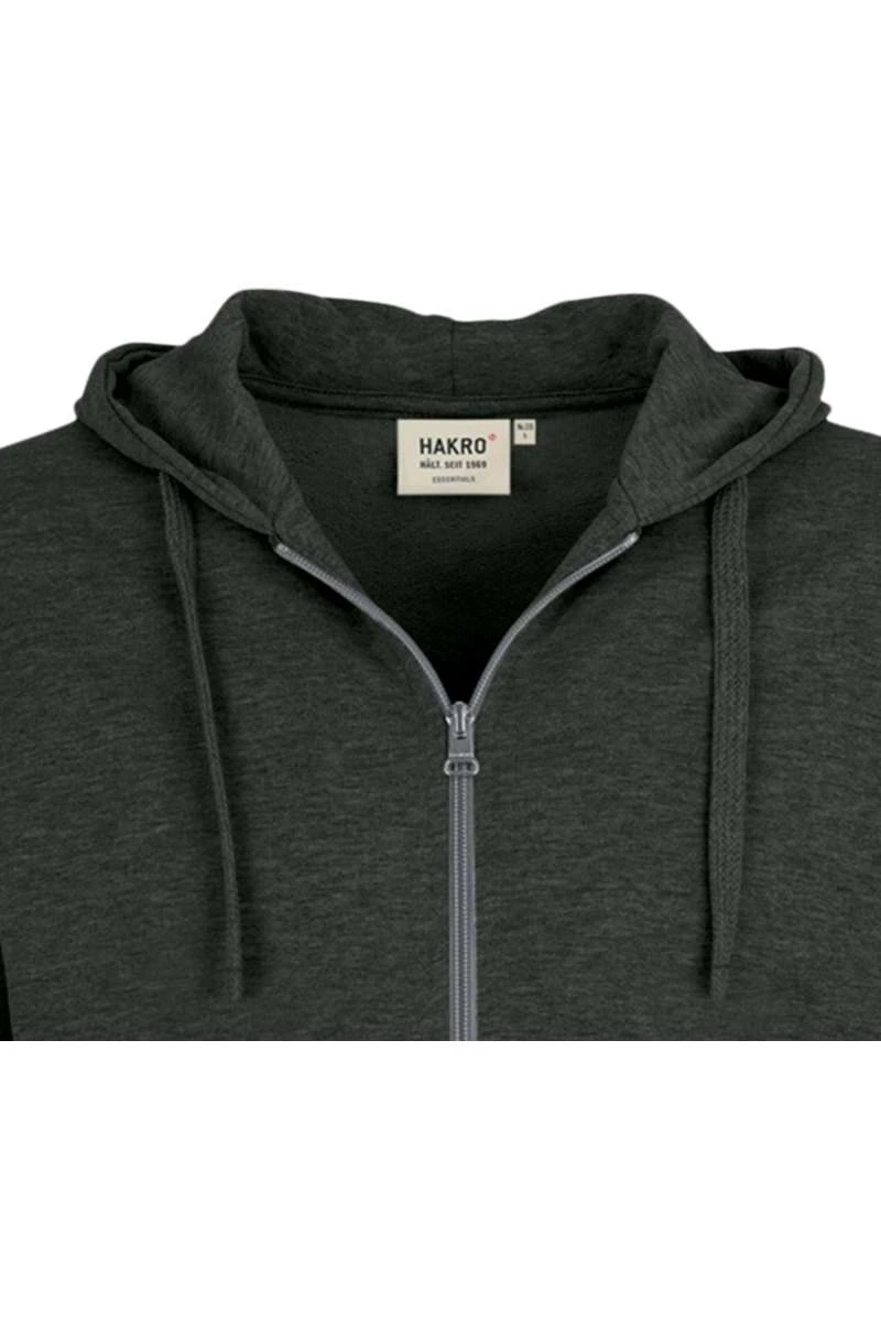 HAKRO Comfort Fit Sweatjacke Mit Kapuze Zip Anthrazit 2 HAKRO Comfort Fit Sweatjacke Mit Kapuze Zip Anthrazit – Bild 2