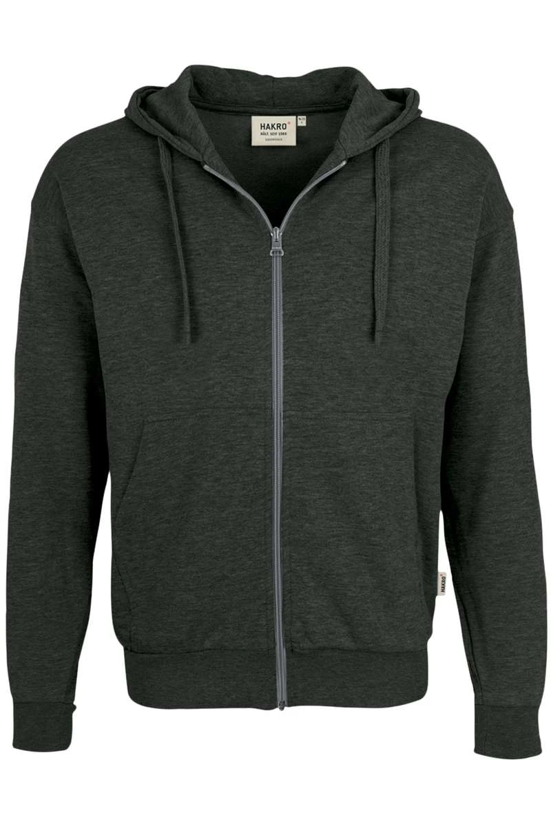 HAKRO Comfort Fit Sweatjacke Mit Kapuze Zip Anthrazit 1 HAKRO Comfort Fit Sweatjacke Mit Kapuze Zip Anthrazit