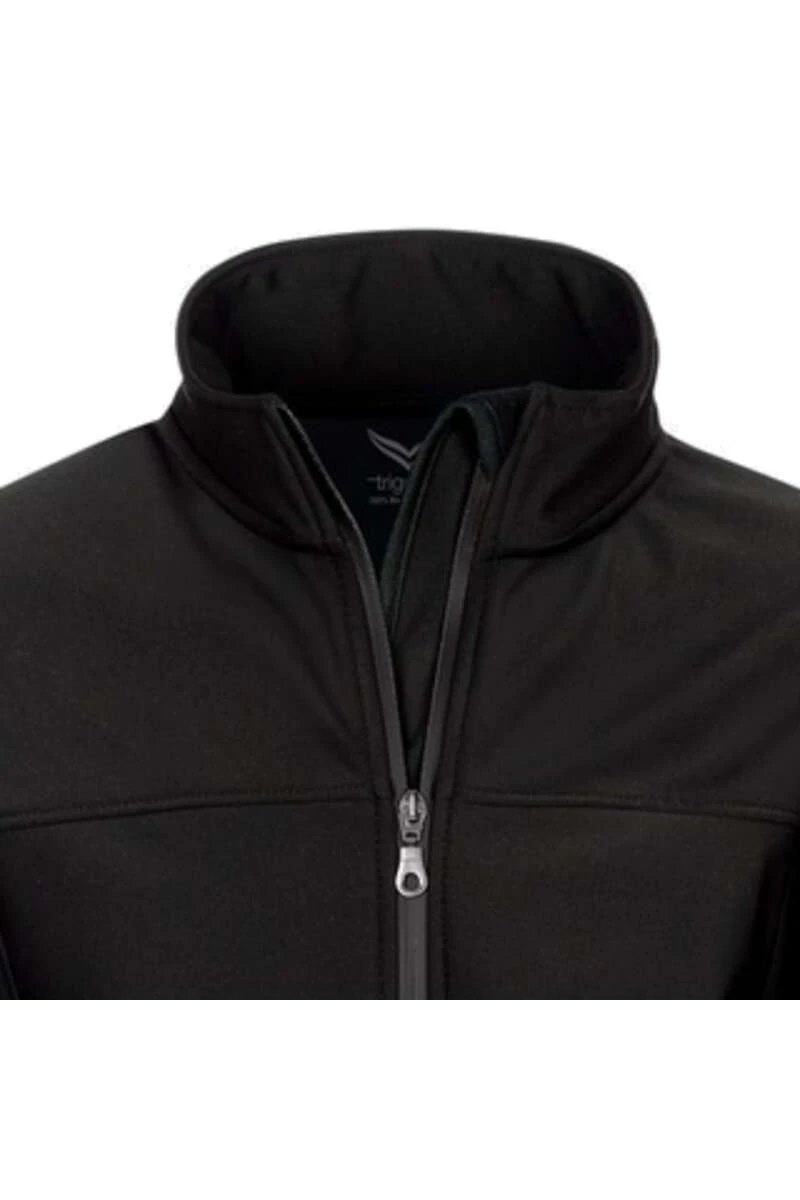 TRIGEMA Comfort Fit Herren Softshelljacke Stehkragen Schwarz 2 TRIGEMA Comfort Fit Herren Softshelljacke Stehkragen Schwarz – Bild 2
