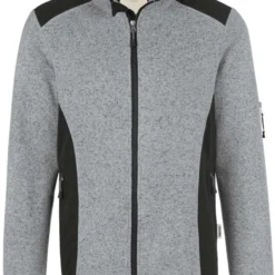 HAKRO 836 Regular Fit Herren Fleecejacke Zip Grau