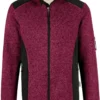 HAKRO 836 Regular Fit Herren Fleecejacke Zip Weinrot