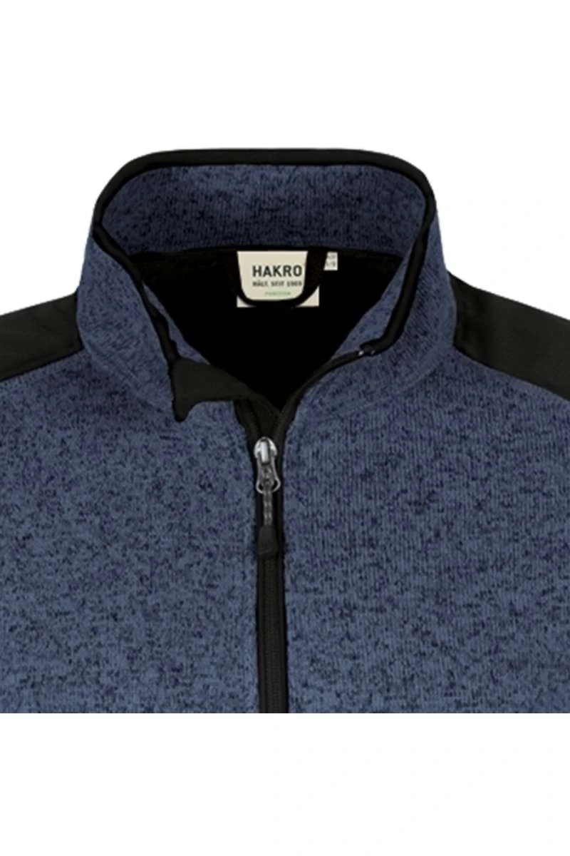 HAKRO 836 Regular Fit Herren Fleecejacke Zip Marine 2 HAKRO 836 Regular Fit Herren Fleecejacke Zip Marine – Bild 2
