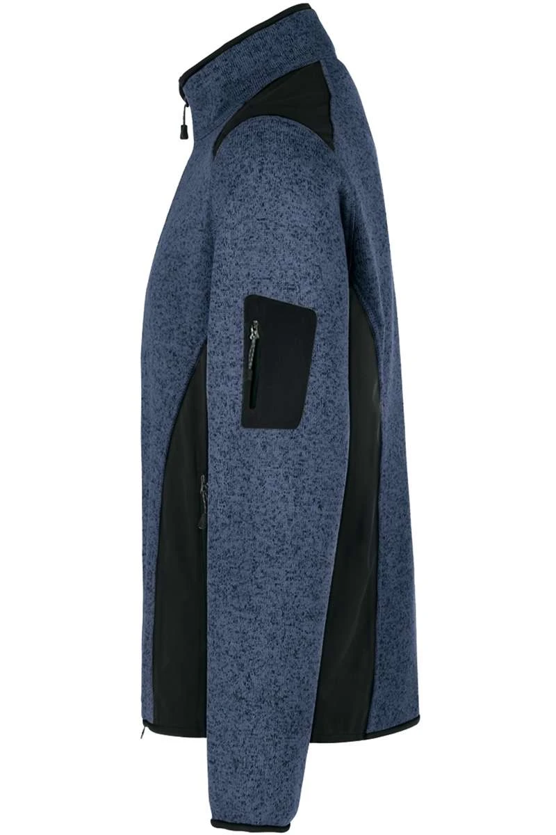 HAKRO 836 Regular Fit Herren Fleecejacke Zip Marine 3 HAKRO 836 Regular Fit Herren Fleecejacke Zip Marine – Bild 3