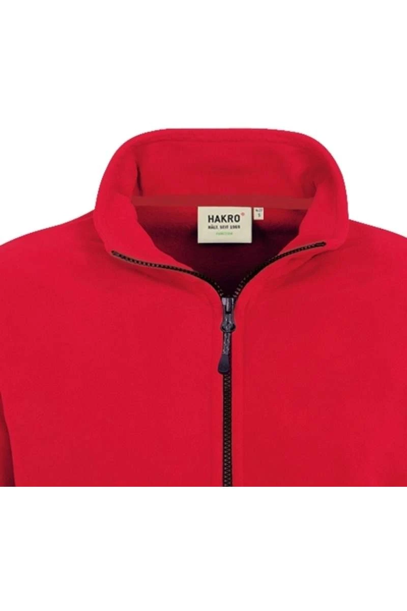 HAKRO 840 Regular Fit Herren Fleecejacke Zip Rot 2 HAKRO 840 Regular Fit Herren Fleecejacke Zip Rot – Bild 2