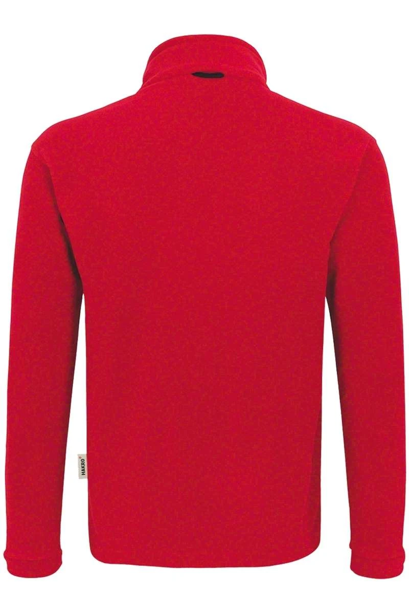 HAKRO 840 Regular Fit Herren Fleecejacke Zip Rot 4 HAKRO 840 Regular Fit Herren Fleecejacke Zip Rot – Bild 4