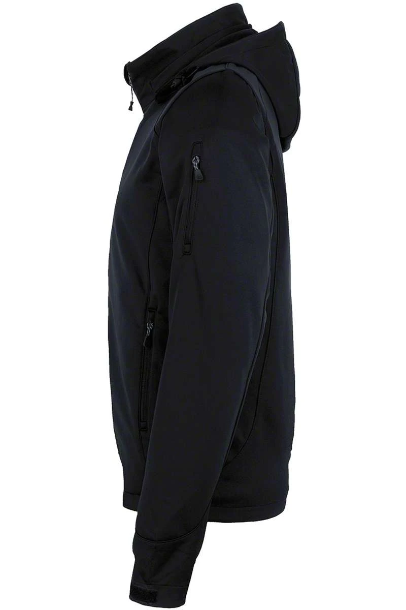 HAKRO 848 Regular Fit Herren Softshelljacke Zip Schwarz 3 HAKRO 848 Regular Fit Herren Softshelljacke Zip Schwarz – Bild 3