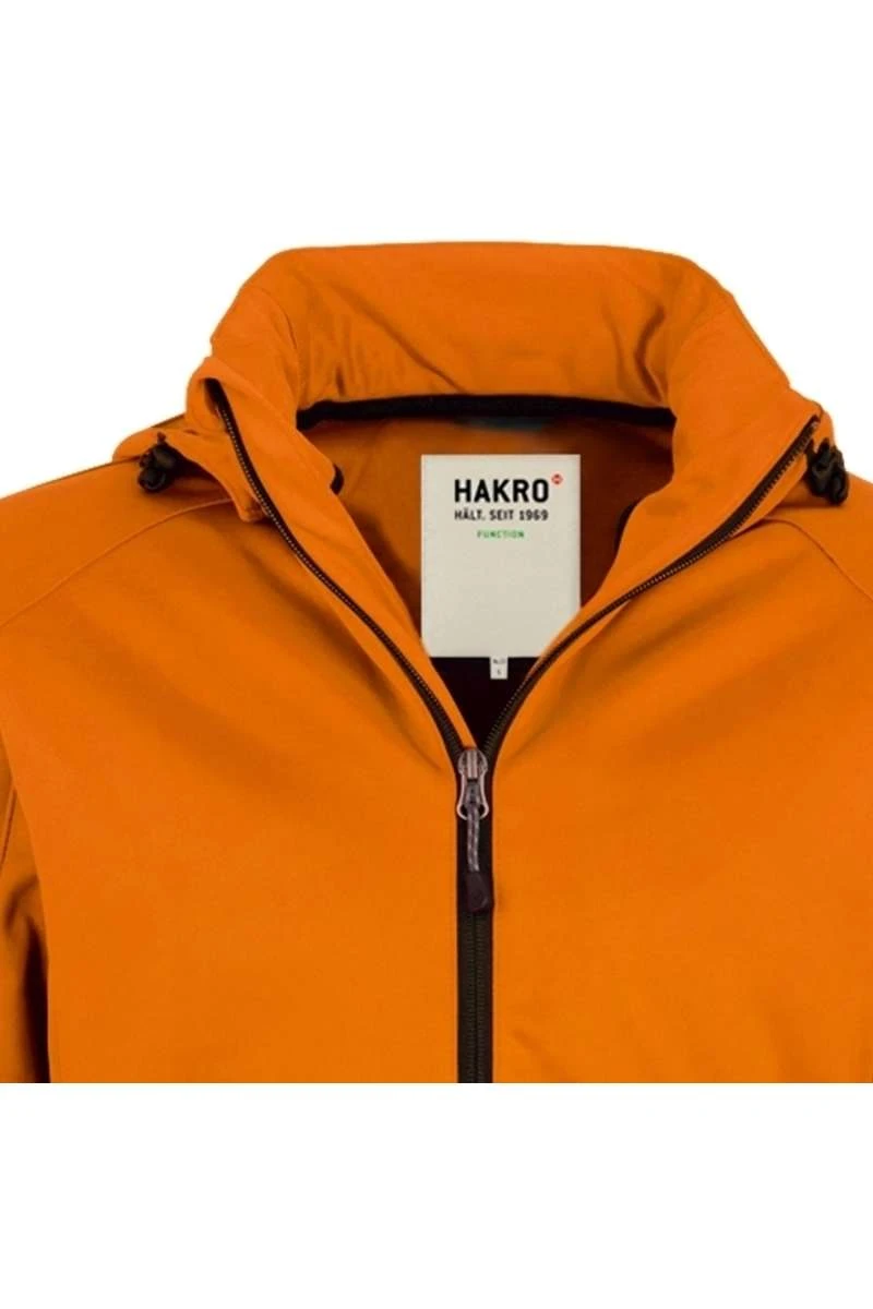 HAKRO 848 Regular Fit Herren Softshelljacke Zip Orange 2 HAKRO 848 Regular Fit Herren Softshelljacke Zip Orange – Bild 2