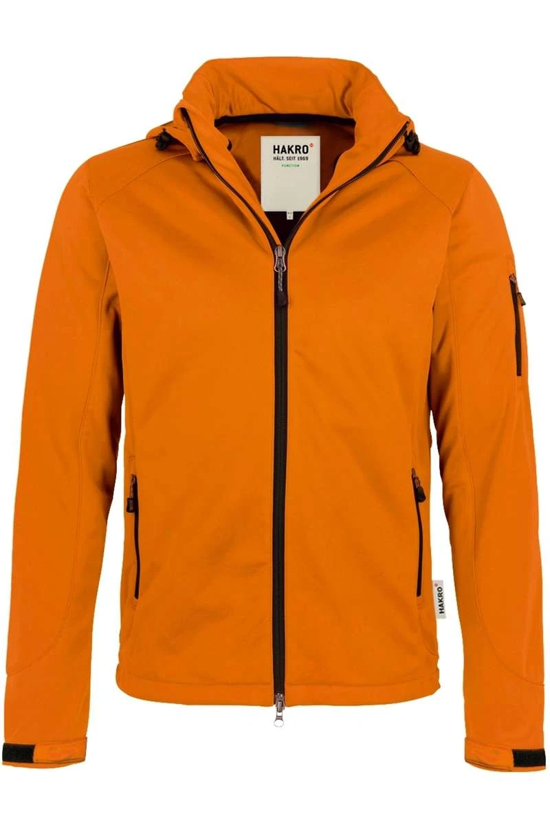 HAKRO 848 Regular Fit Herren Softshelljacke Zip Orange 1 HAKRO 848 Regular Fit Herren Softshelljacke Zip Orange