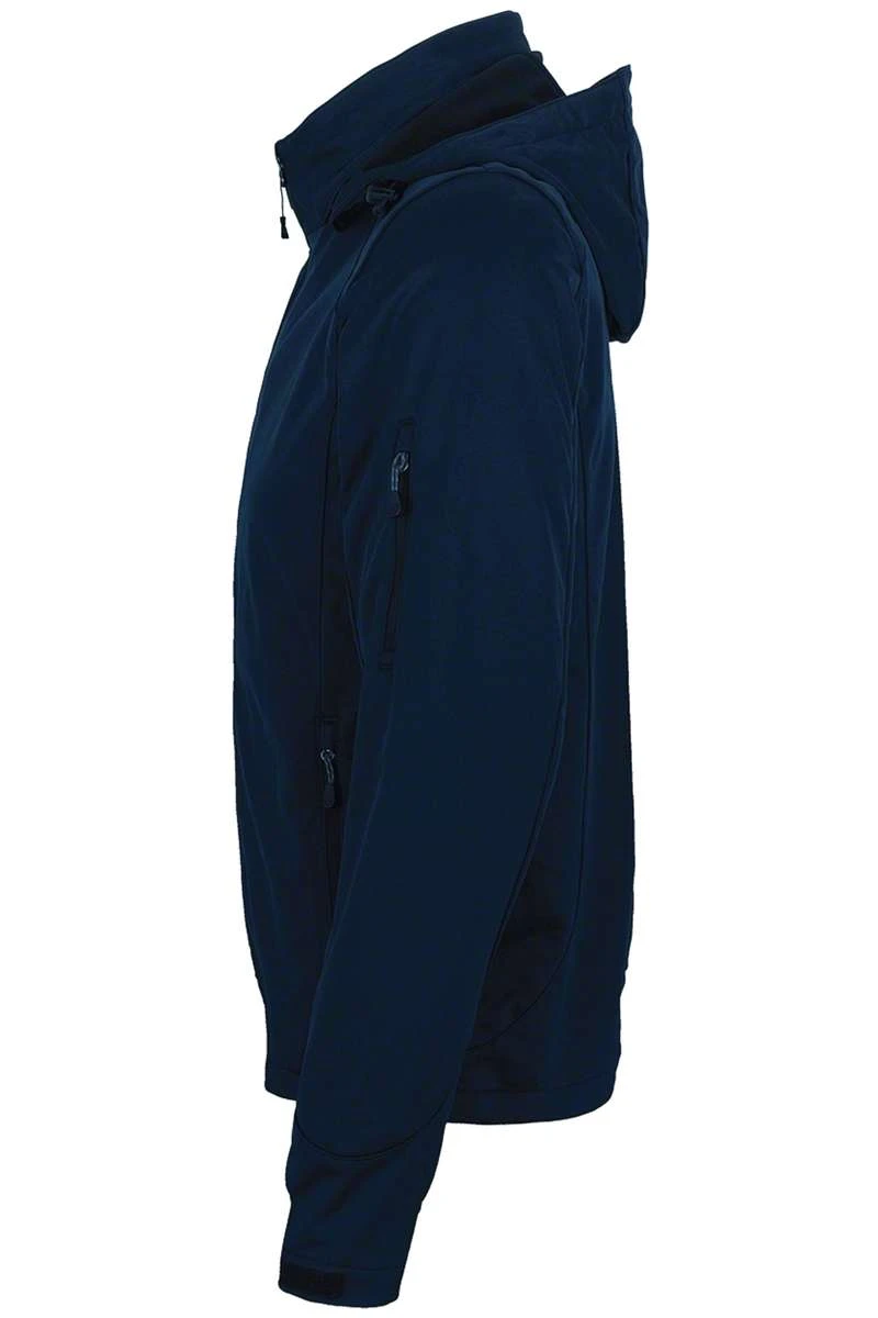 HAKRO 848 Regular Fit Herren Softshelljacke Zip Nachtblau 3 HAKRO 848 Regular Fit Herren Softshelljacke Zip Nachtblau – Bild 3