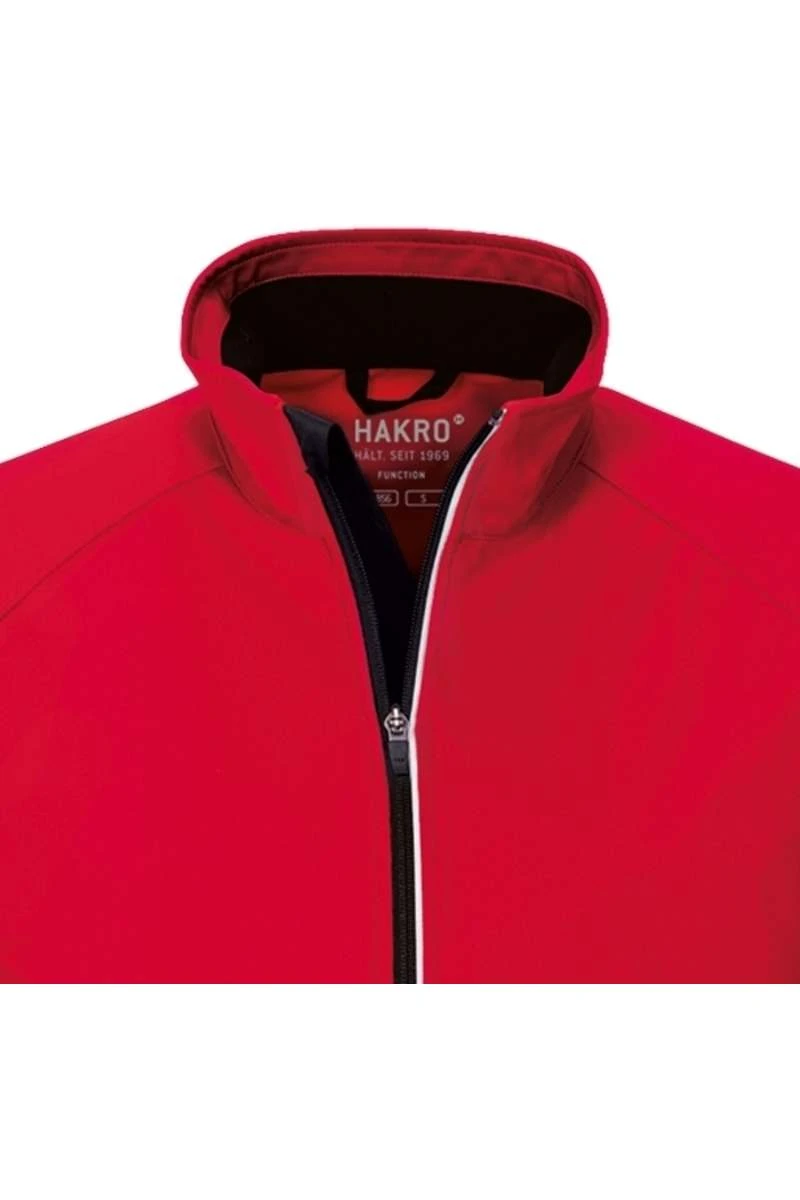 HAKRO 856 Regular Fit Herren Softshelljacke Zip Rot 2 HAKRO 856 Regular Fit Herren Softshelljacke Zip Rot – Bild 2