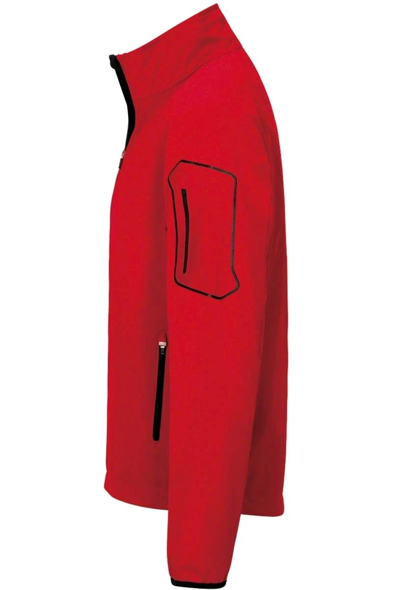 HAKRO 856 Regular Fit Herren Softshelljacke Zip Rot 3 HAKRO 856 Regular Fit Herren Softshelljacke Zip Rot – Bild 3