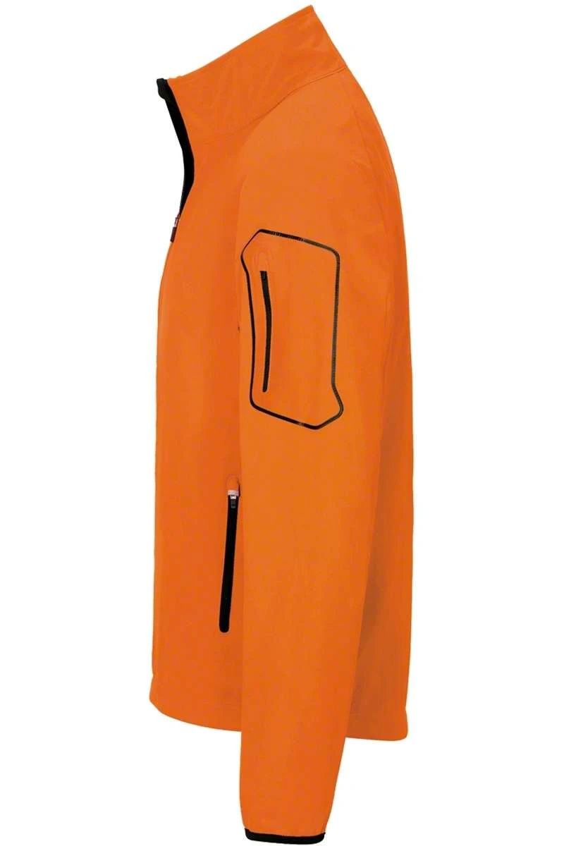 HAKRO 856 Regular Fit Herren Softshelljacke Zip Orange 3 HAKRO 856 Regular Fit Herren Softshelljacke Zip Orange – Bild 3