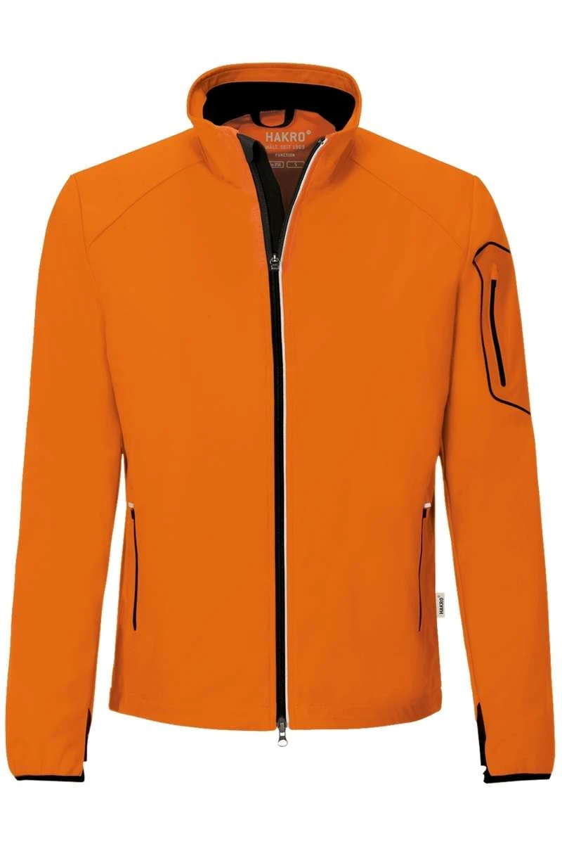 HAKRO 856 Regular Fit Herren Softshelljacke Zip Orange 1 HAKRO 856 Regular Fit Herren Softshelljacke Zip Orange