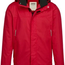 HAKRO 862 Regular Fit Regenjacke Kapuze Rot