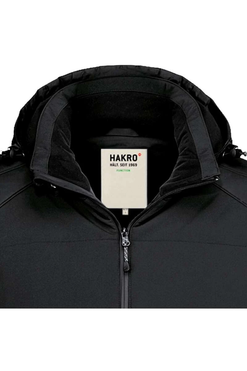 HAKRO 866 Regular Fit Outdoor Jacke Kapuze Schwarz 2 HAKRO 866 Regular Fit Outdoor Jacke Kapuze Schwarz – Bild 2