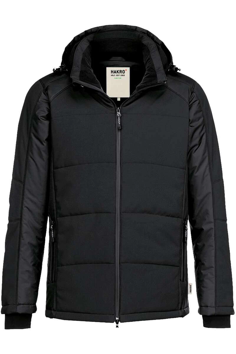 HAKRO 866 Regular Fit Outdoor Jacke Kapuze Schwarz 1 HAKRO 866 Regular Fit Outdoor Jacke Kapuze Schwarz