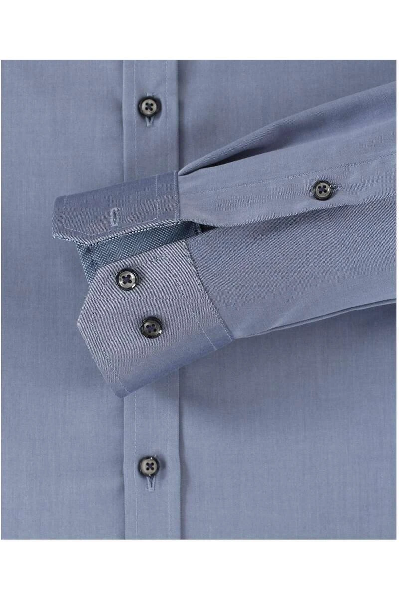 Venti Body Fit Hemd Blau, Faux-uni 3 Venti Body Fit Hemd Blau, Faux-uni – Bild 3