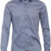 Venti Body Fit Hemd Blau, Faux-uni