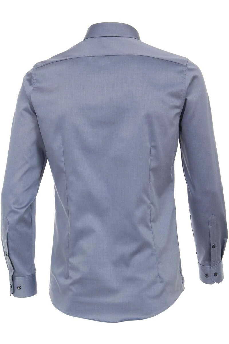 Venti Body Fit Hemd Blau, Faux-uni 4 Venti Body Fit Hemd Blau, Faux-uni – Bild 4