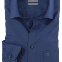 OLYMP Luxor Comfort Fit Hemd Rauchblau, Einfarbig