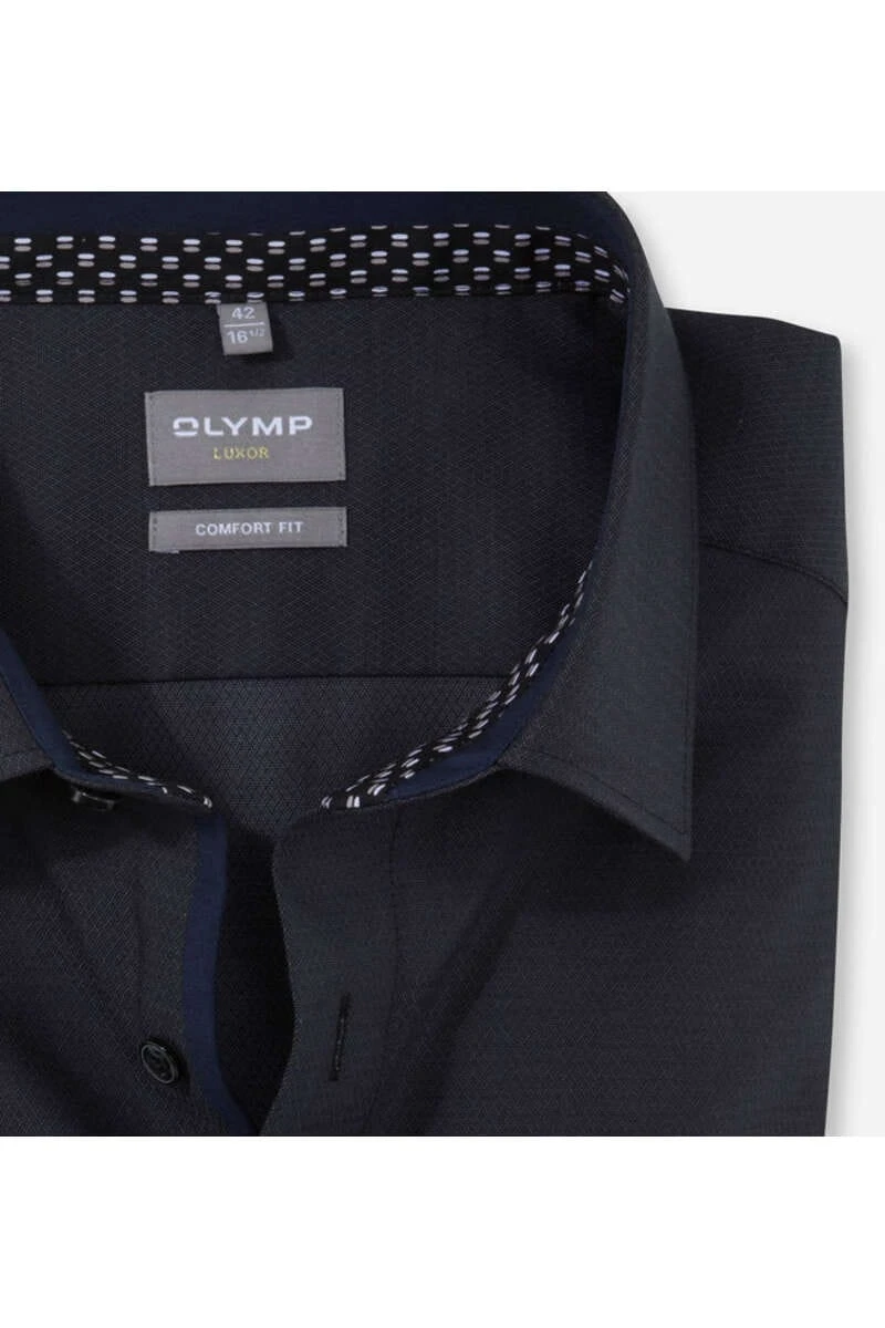OLYMP Luxor Comfort Fit Hemd Graphit, Einfarbig 2 OLYMP Luxor Comfort Fit Hemd Graphit, Einfarbig – Bild 2