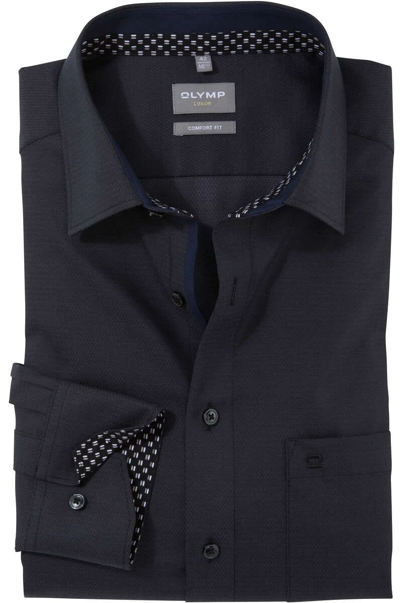 OLYMP Luxor Comfort Fit Hemd Graphit, Einfarbig 1 OLYMP Luxor Comfort Fit Hemd Graphit, Einfarbig
