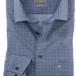 OLYMP Luxor Comfort Fit Hemd Bleu, Gemustert