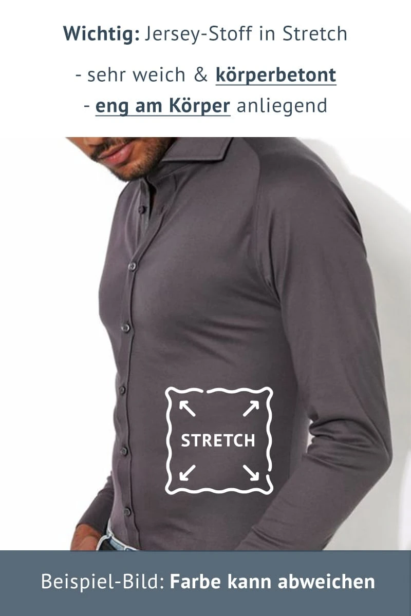 OLYMP Luxor 24/Seven Modern Fit Jerseyhemd Hellblau, Gemustert 2 OLYMP Luxor 24/Seven Modern Fit Jerseyhemd Hellblau, Gemustert – Bild 2